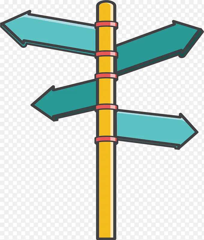 绿色箭头指路牌