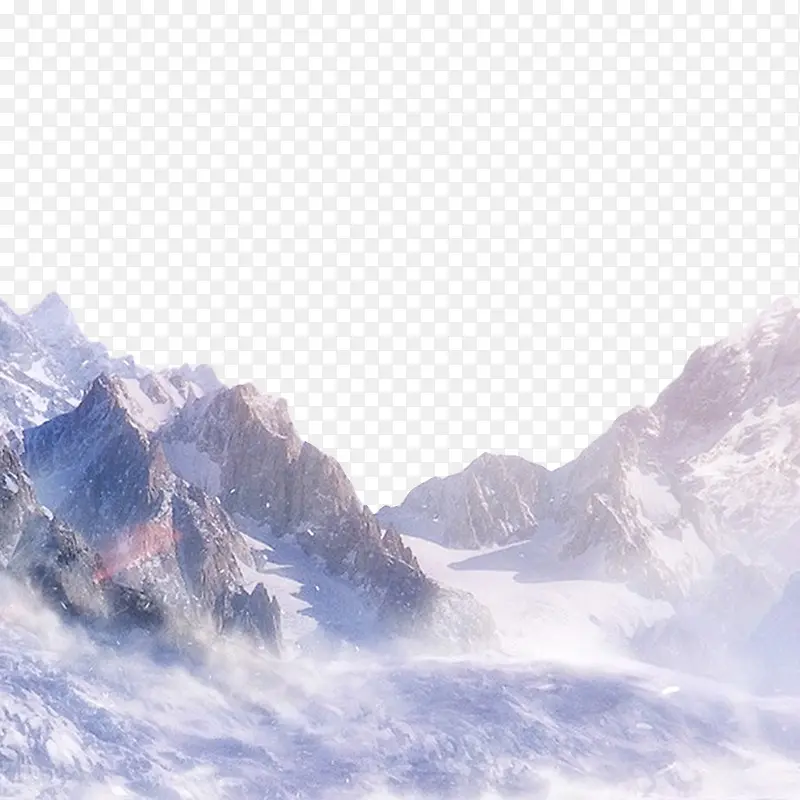 白雪皑皑的山峰