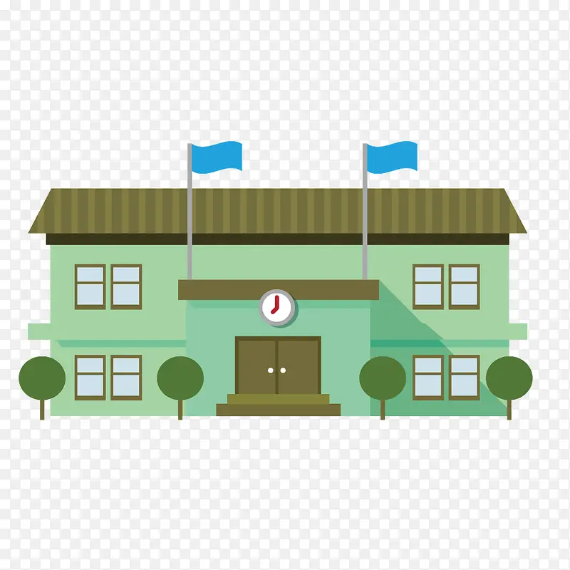 矢量乡村小学