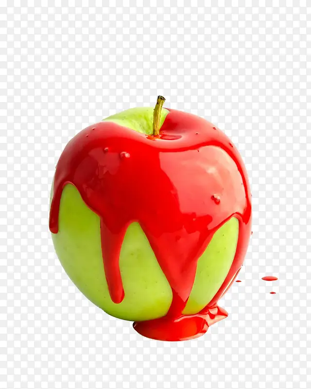 盖满红漆的苹果