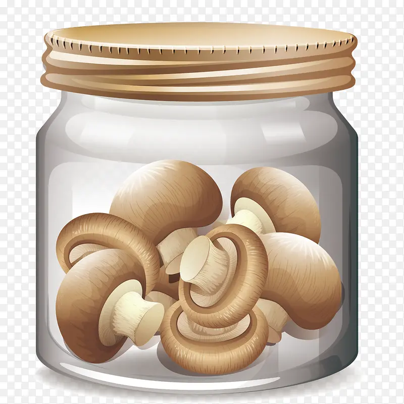 矢量蘑菇罐