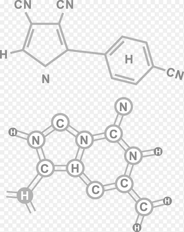 创意手绘扁平化学原子