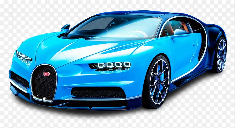 蓝色轿车