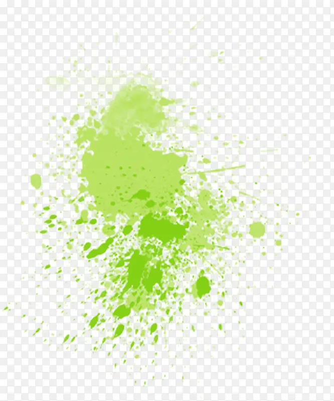 绿色的油漆喷溅在墙上
