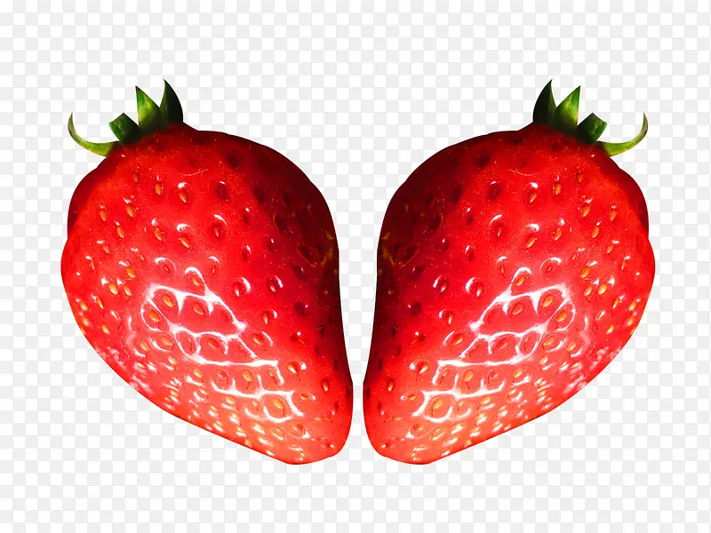 草莓采摘两个图片素材