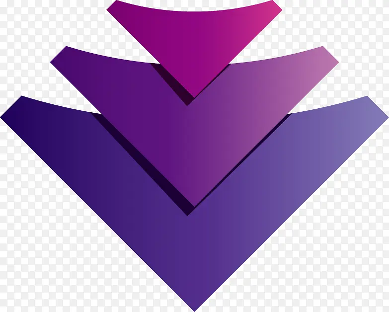 手绘紫色三角叠加图案