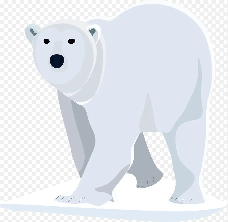 北极熊矢量北极雪