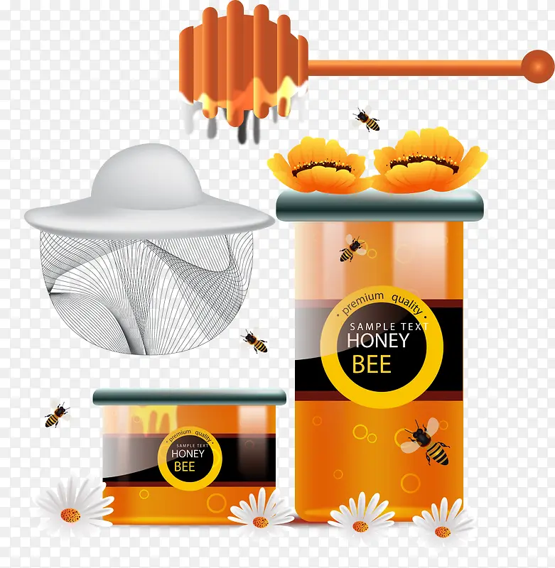 矢量蜂蜜包装