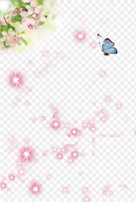 花卉蝴蝶背景素材