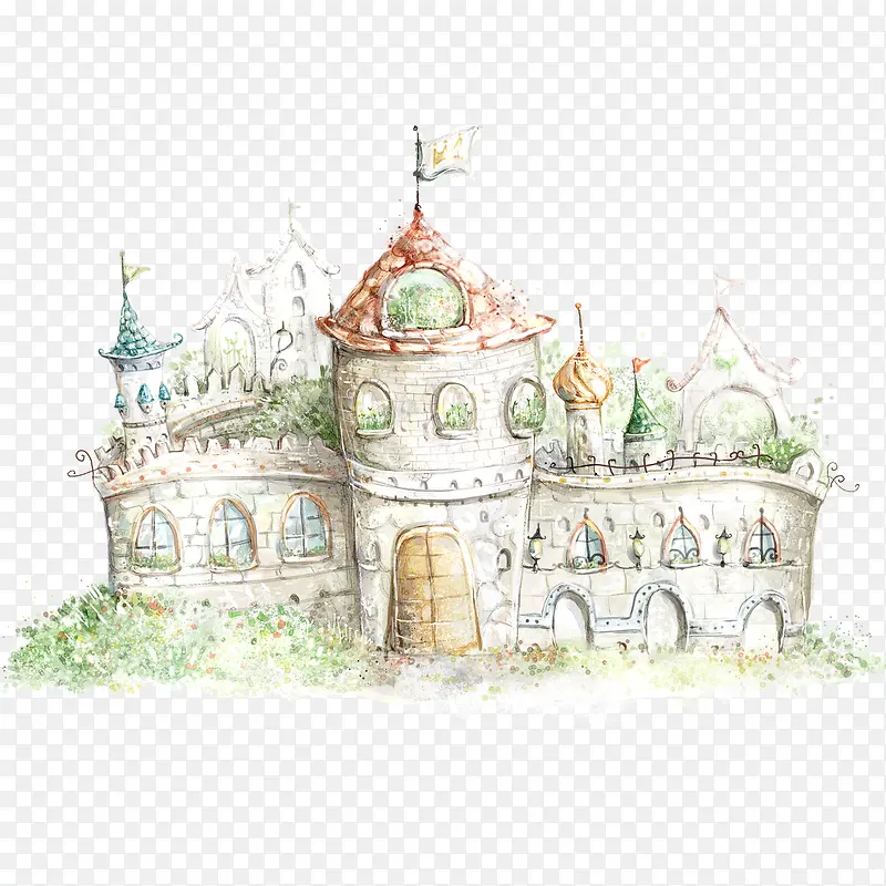 卡通手绘城堡