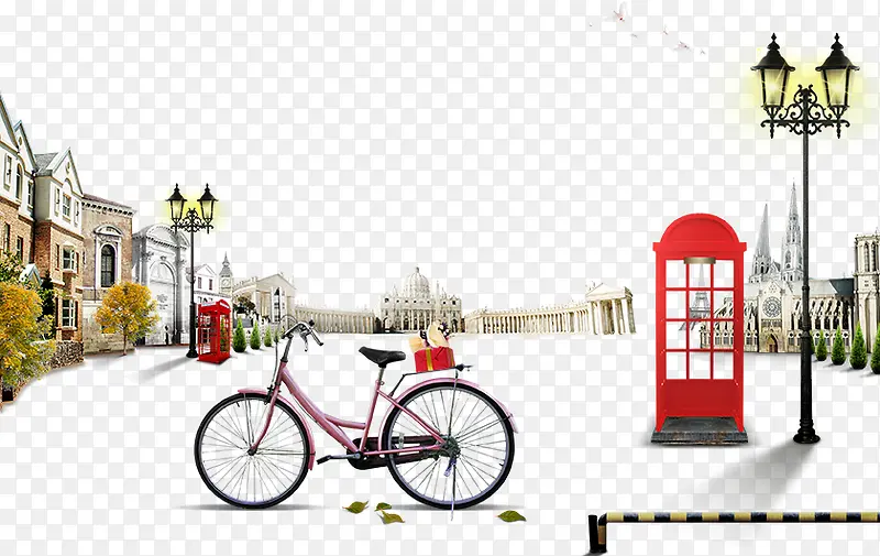 电话亭和自行车