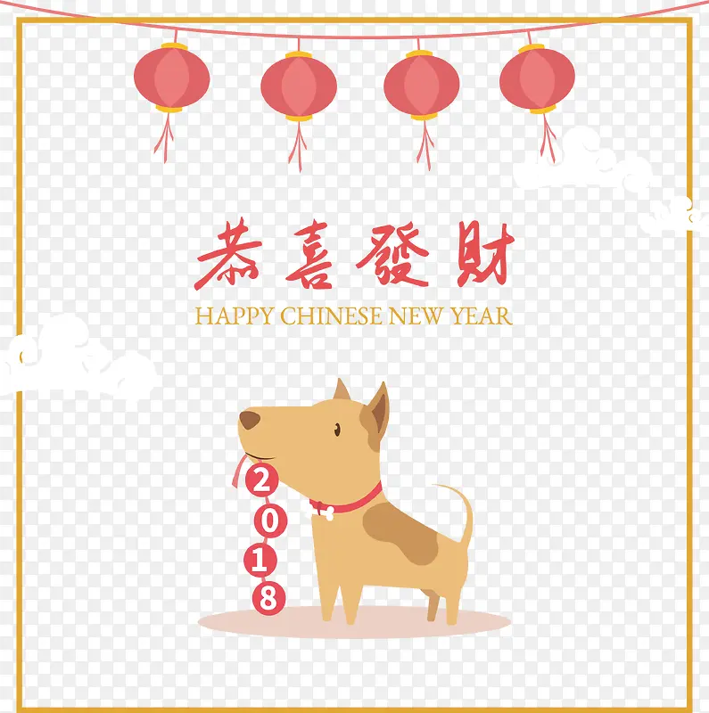 中国恭喜发财狗年快乐