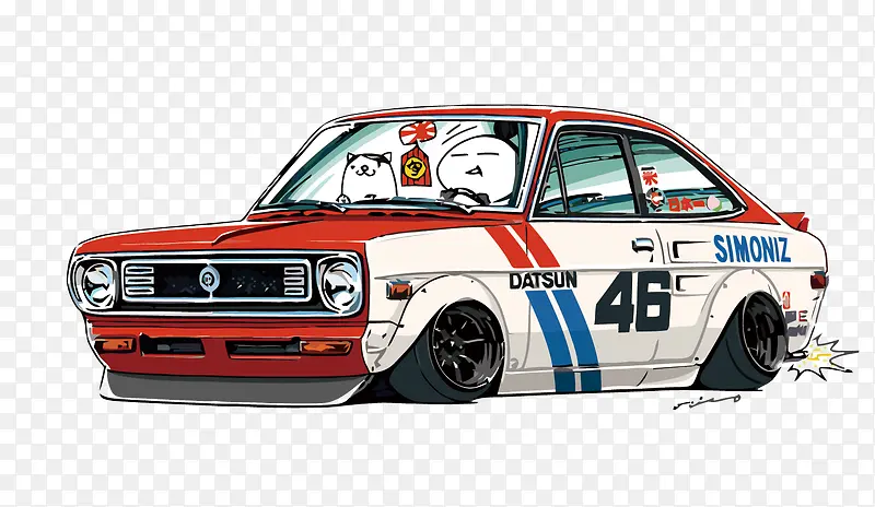 矢量手绘车