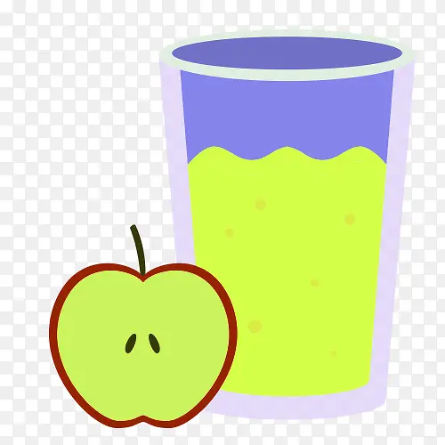 卡通苹果汁