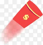 红色钱包漂浮素材