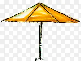创意漫画合成效果黄色的雨伞