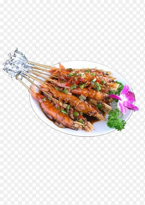 烤虾图虾串