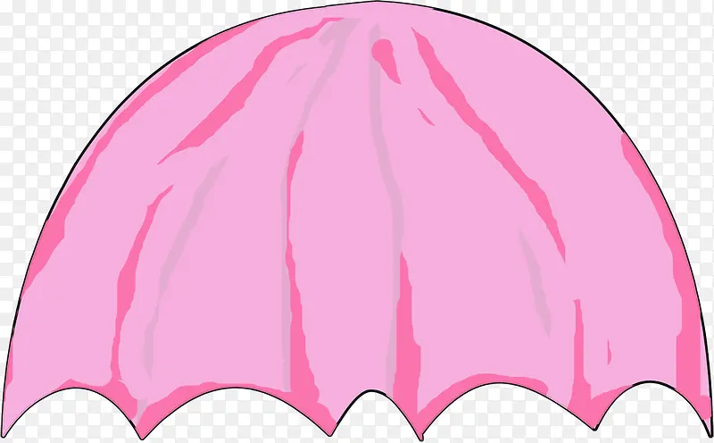 手绘粉色漫画雨伞