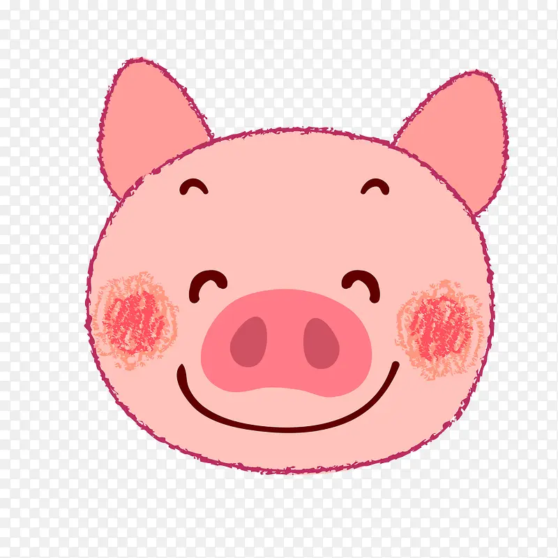 可爱粉色小猪