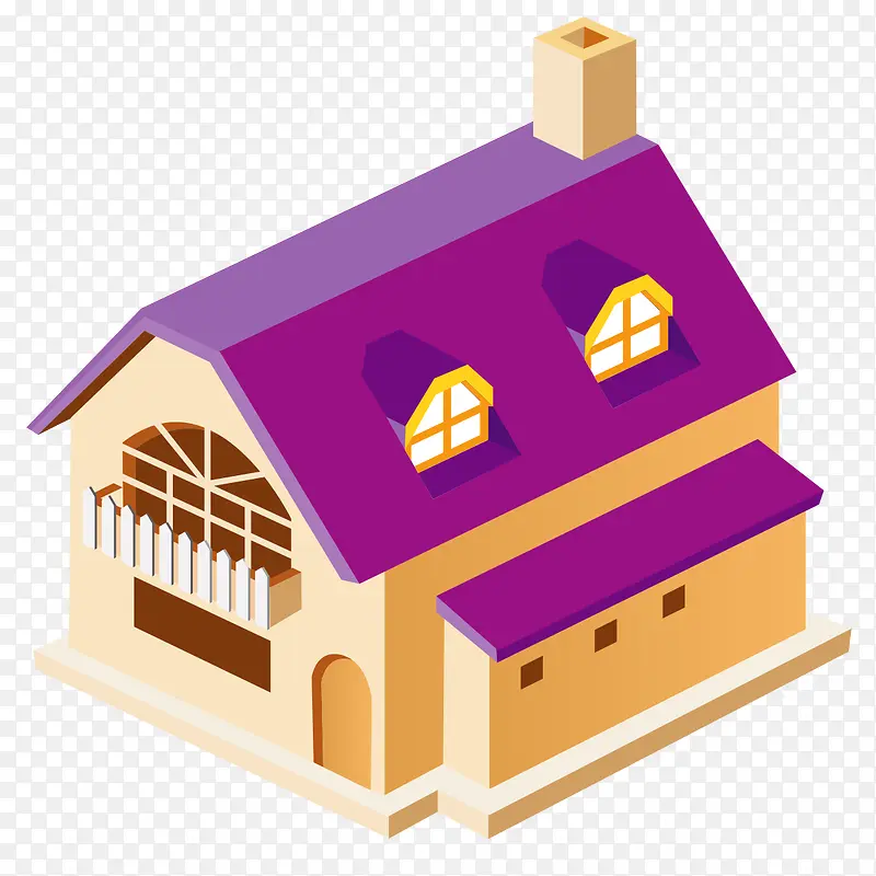 紫色小别墅款式