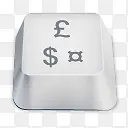美元符号白色键盘按键