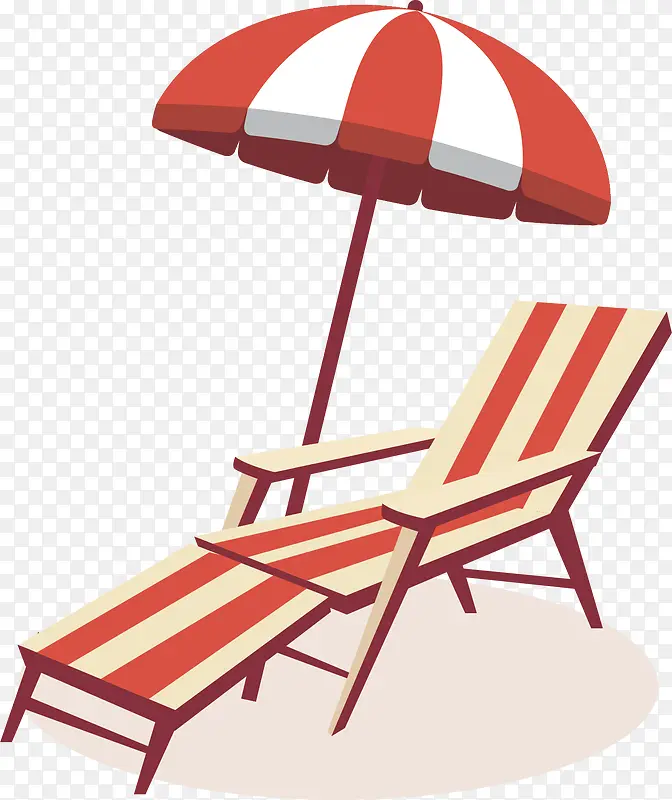 沙滩条纹懒人躺椅