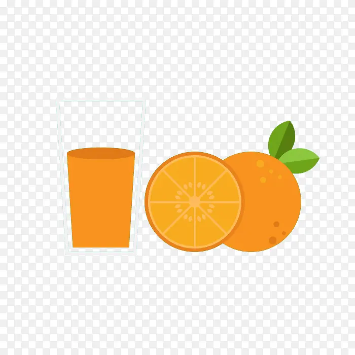 鲜榨橙汁免抠素材