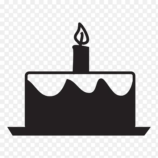 插蜡烛的生日蛋糕图标