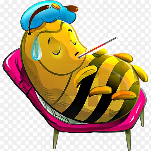 蜜蜂发烧可爱卡通图标
