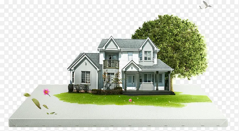 纸上房屋建筑模型素材