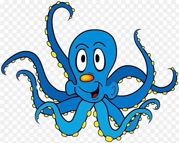 卡通蓝色章鱼