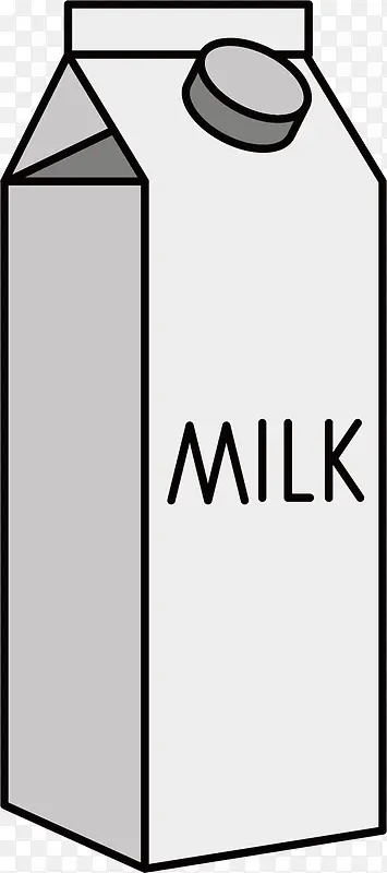 卡通牛奶矢量图