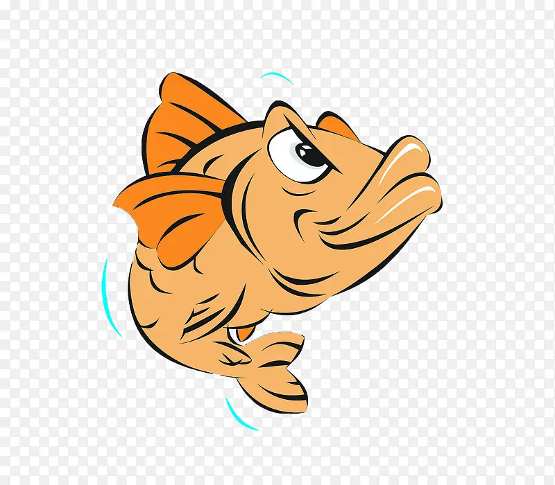 鱼 卡通鱼 跳跃的鱼 愤怒的鱼
