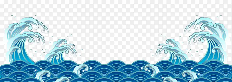 蓝色水流装饰图案