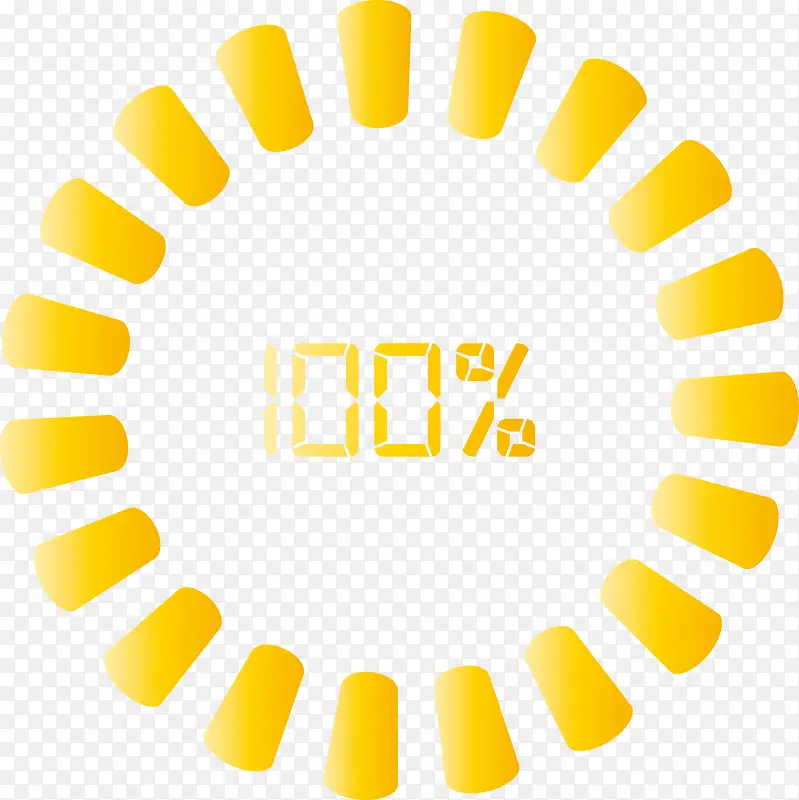 黄色百分比数据正在加载元素