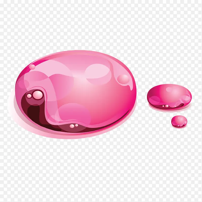 粉红水滴矢量图