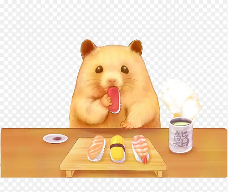 小熊吃饭