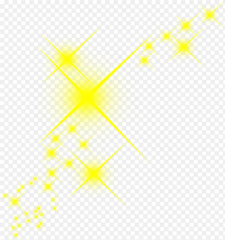 白底黄色十字星光