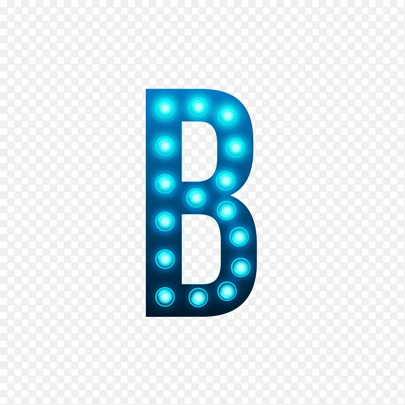 夜光灯字母B