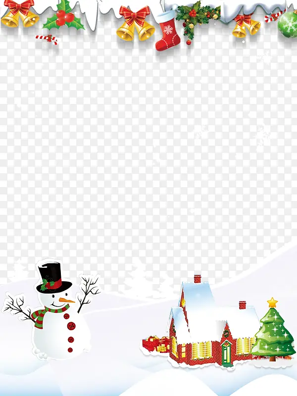 冬季雪人圣诞节海报