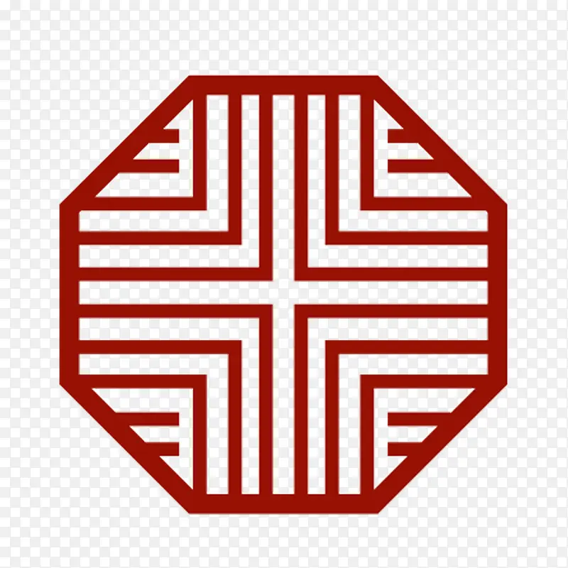中国红八角棱格