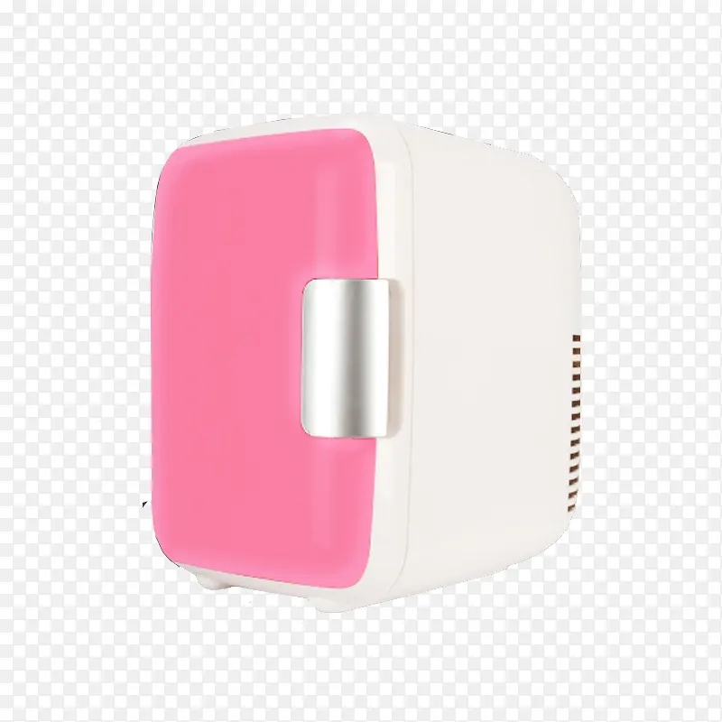 产品实物粉色车载冰箱