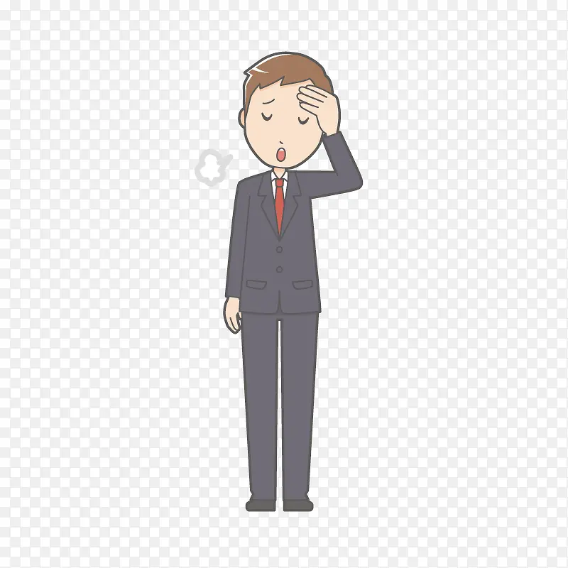 卡通版叹气的人物PNG图片素材下载_图片编号ypagoebj-免抠素材网
