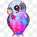 水墨画啄木鸟