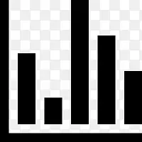 黑色手绘柱状图统计数据标志
