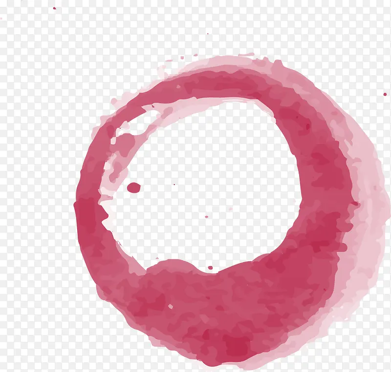 手绘粉色圆点圆圈