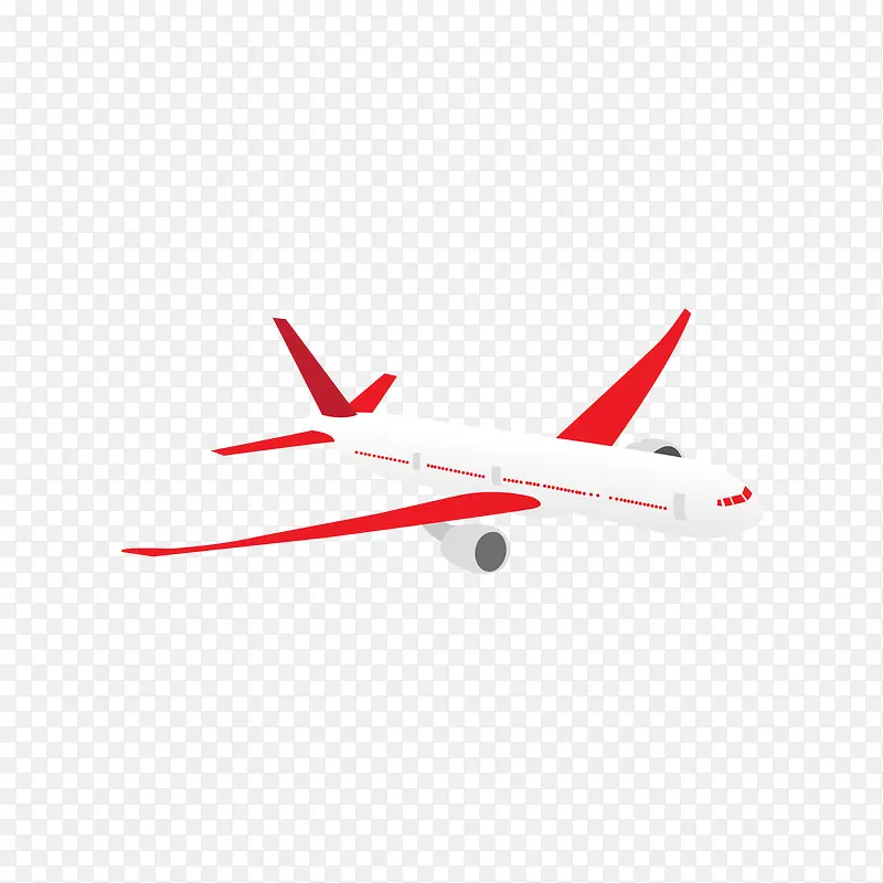 红白色的飞机