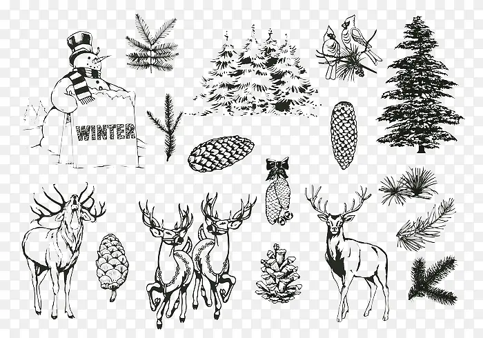 天然树和冬季