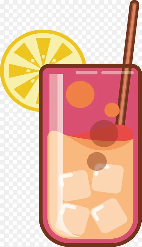粉色杯子夏日果汁