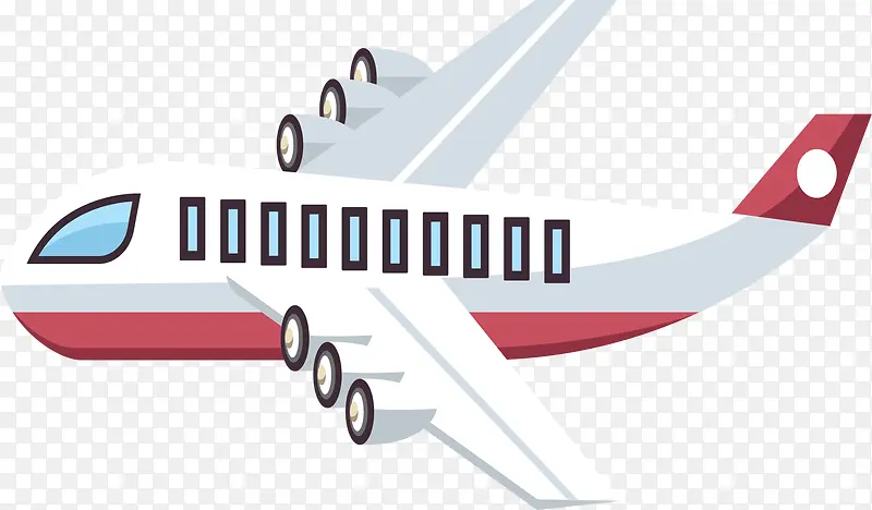 红白色旅游季飞机